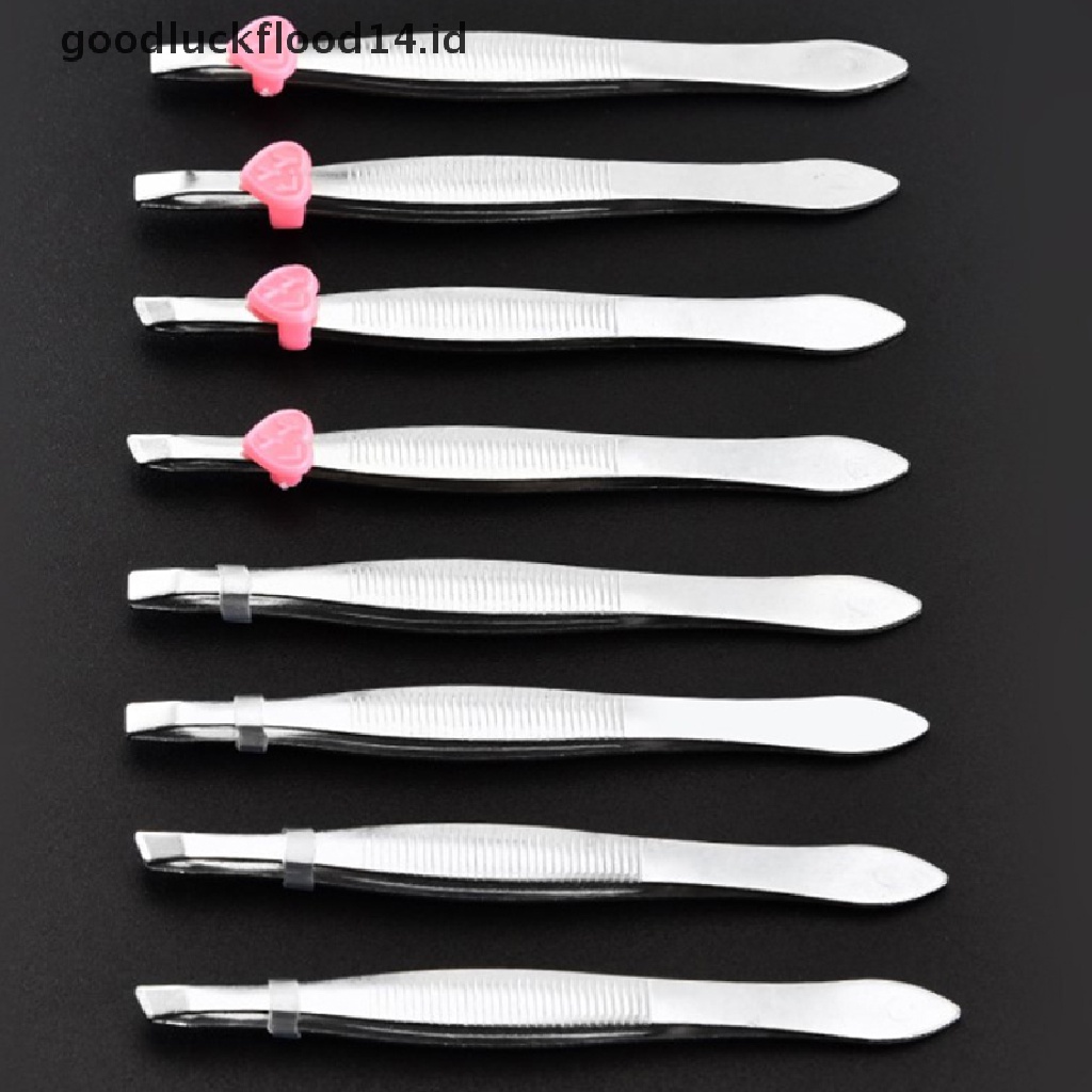 [OOID] 10 Pcs Stainless Steel Eyebrow Tweezers Hair Pluckers Clip Makeup Beauty Tools ID