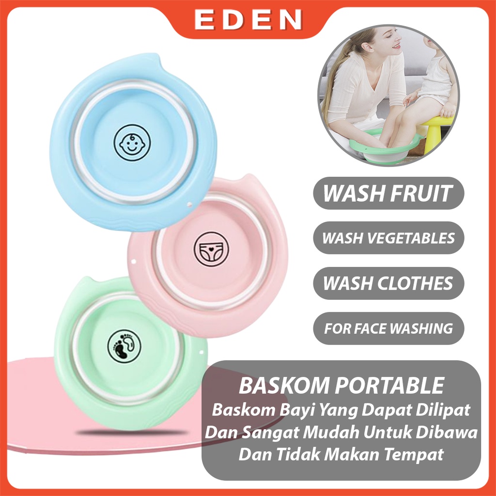 Baskom Lipat Portabel Multifungsi Baskom Plastik Lipat  Portable Silikon Baskom