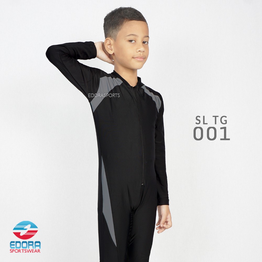 Baju Renang Anak Cowo Full Body Usia SD Jumpsuit SL TG EDORA