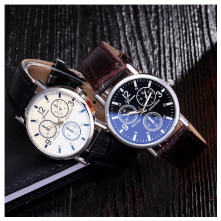 ✅COD J-109 Jam Tangan Pria Geneva Leather Quartz