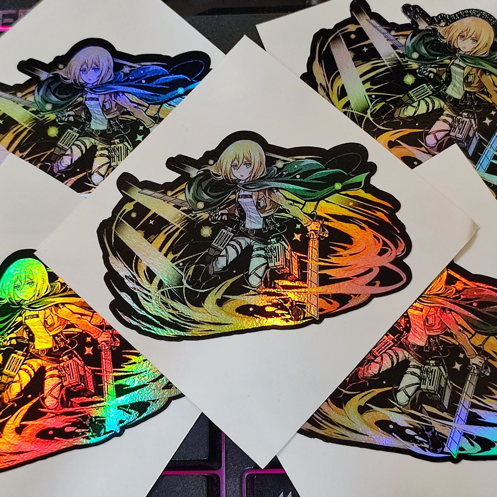 STICKER STIKER HOLOGRAM ANIME - AOT HISTORIA REIS - STIKER ANIME