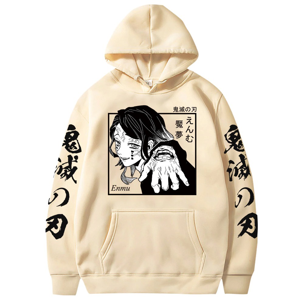 Hoodie Kimetsu No Yaiba / Hoodie Anime Demon Slayer Hoodies Enmu Hoodie / ENMU Demon Slayer