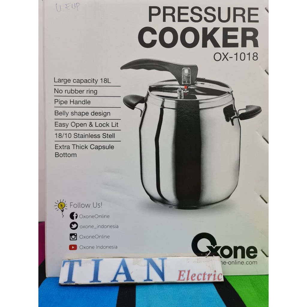 OXONE OX-1018 Pressure Cooker / Presto 18 Liter