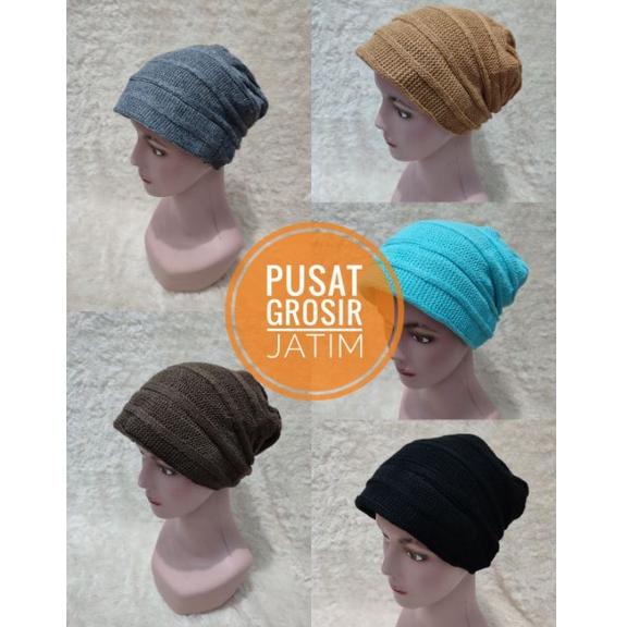 LMP.02Jl22ᶻ | Kerpus hijab kupluk fashion ciput rajut import premium tebal nenek topi songkok emak i