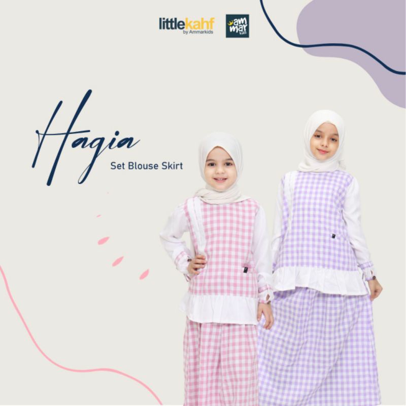 AMMARKIDS baju setelan anak perempuan Hagia set blouse skirt