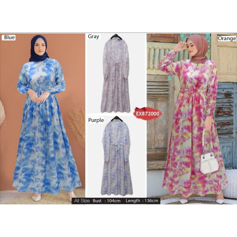 JF9805 Gamis Tiedye Rainbow By Extu