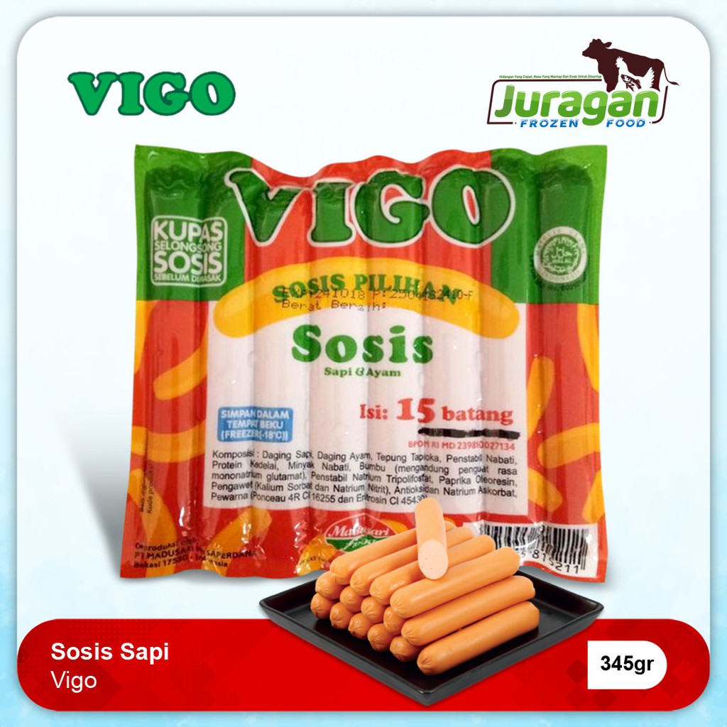 

Vigo Sosis Sapi 15s 345gr