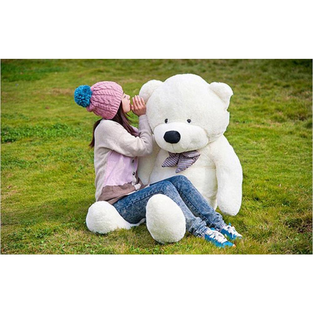 Timekey Mainan Boneka Stuffed Plush Teddy Bear Besar 75CM Bahan 100% Katun Untuk Hadiah S2U2