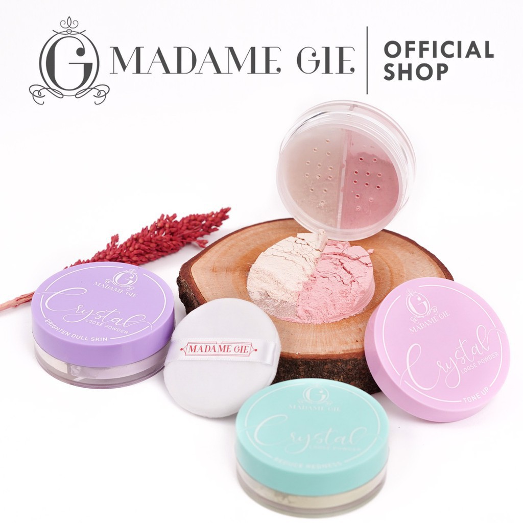 Madame Gie Crystal Loose Powder - MakeUp Bedak Tabur (NEW) | bedak madame gie BPOM