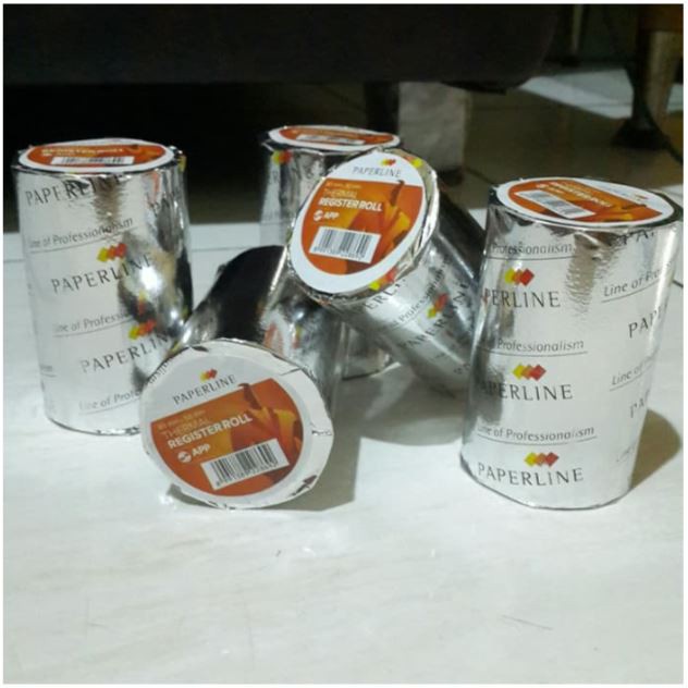 

Kertas Thermal Paperline ( kertas Register Roll ) uk. 80 mm x 50 mm
