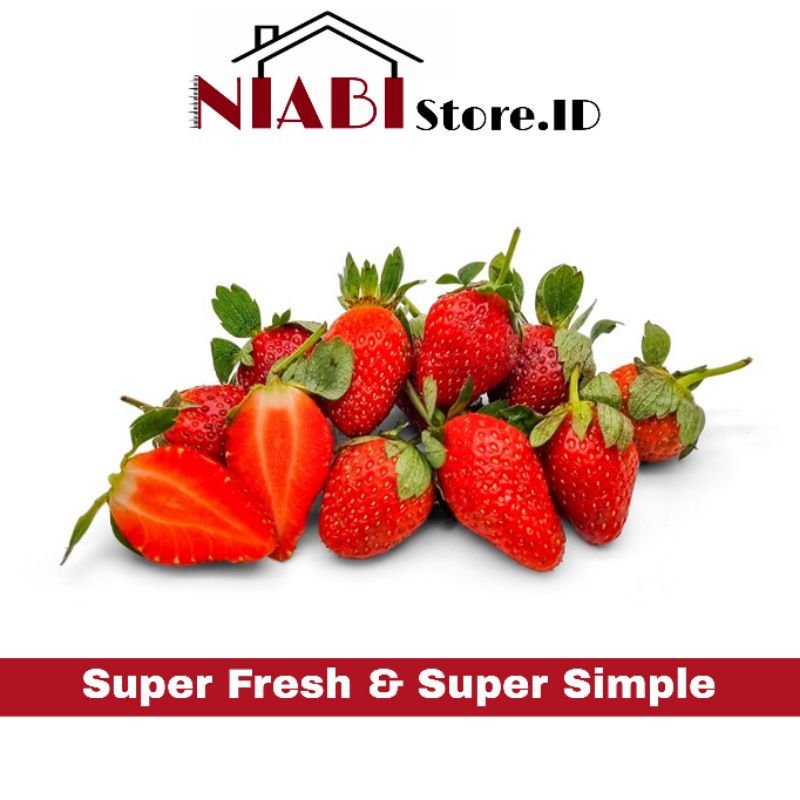 

Strawberry Stroberi Segar Fresh per Pack
