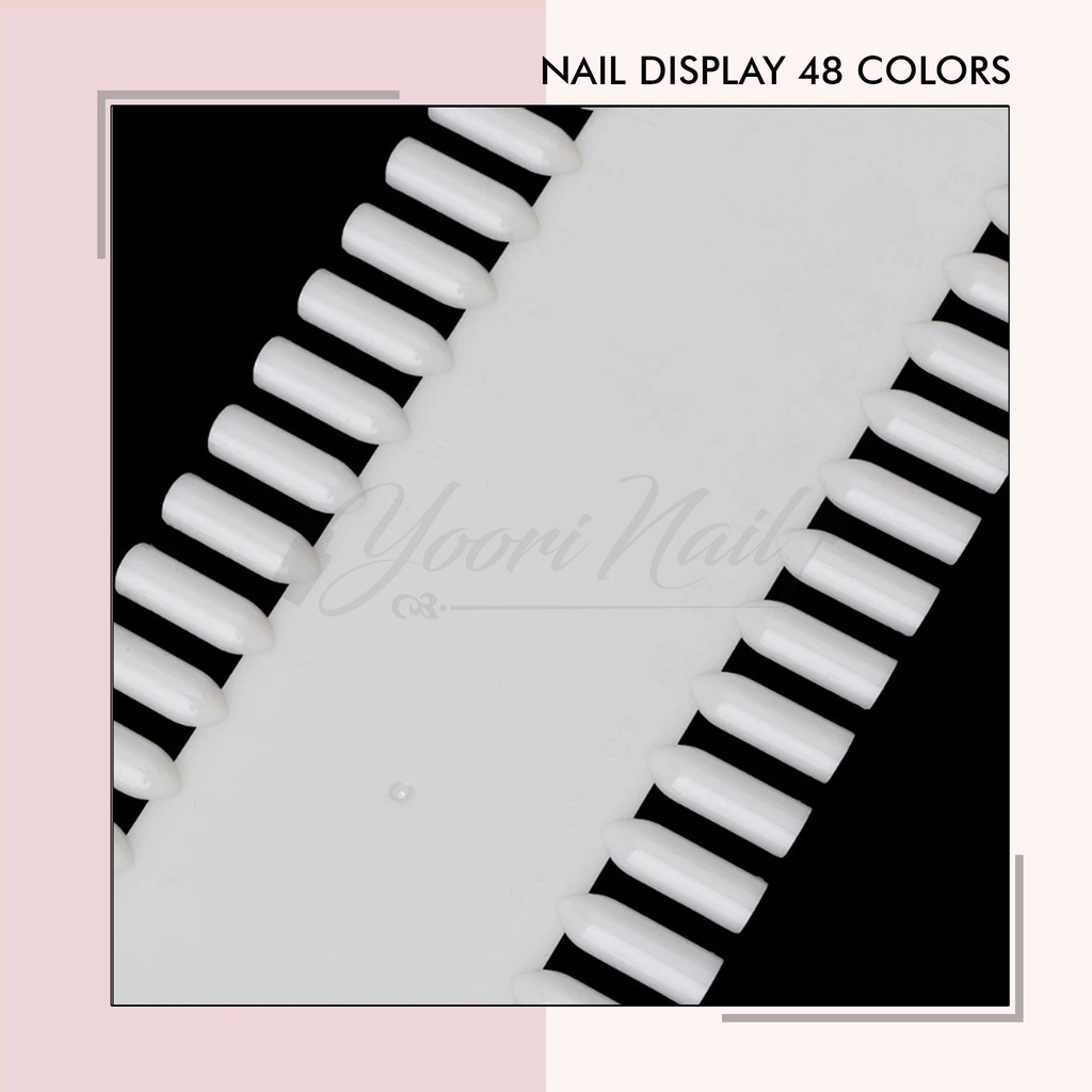 Nail display 48 color papan display warna kutek nail polish color chart 48pcs