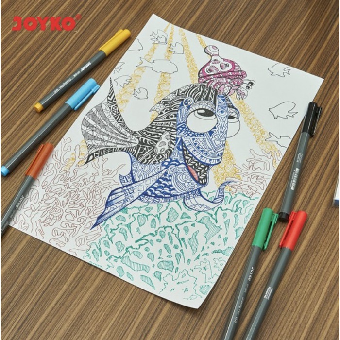 

Pendrawing- Drawing Pen Pena Gambar Joyko Dp-298S-059C 1 Set 9 Pcs -Drawing-Pen.