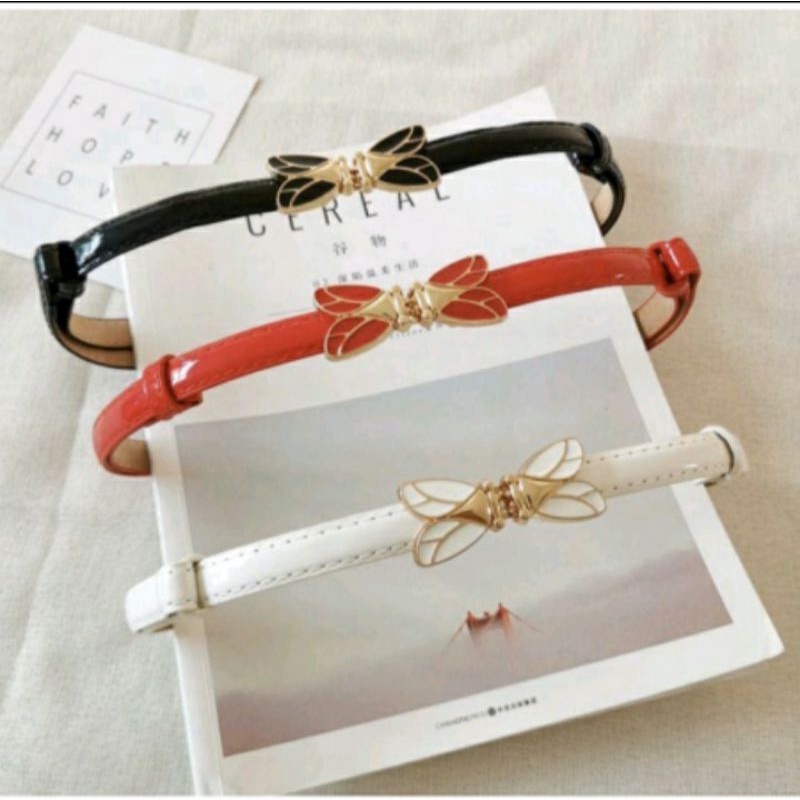 IKAT PINGGANG KULIT WANITA MOTIF LEBAH/BELT WANITA KOREA/TERBARU/TERLARIS