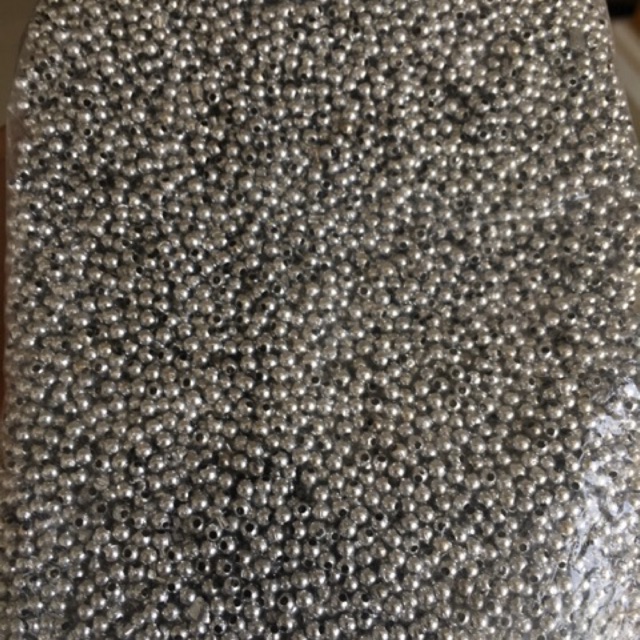 Mote mutiara 3 mm 50 gr perak