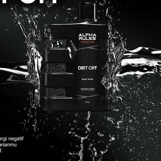 ◄ Alpha Rules Dirt Off Body Wash Sabun Mandi Cair Untuk Pria Original Premium 250 ml ℮