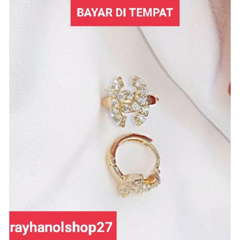ANTING XUPING JEPIT FHASION WANITA LAPIS EMAS
