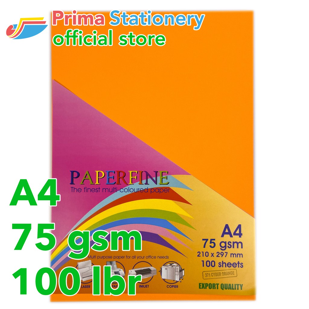 

Paperfine Kertas HVS Warna A4 Sinar Spectra Warna Cyber Isi 100 Lembar