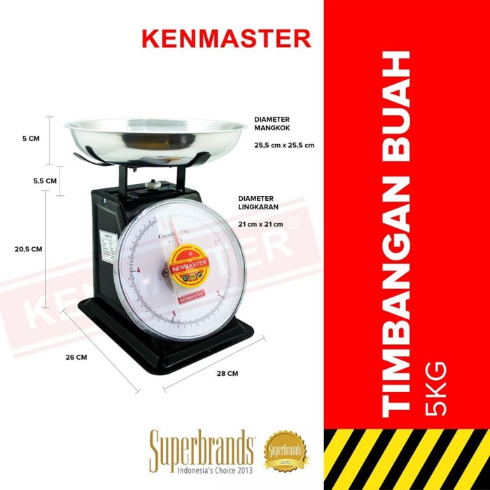 Kenmaster Spring Scale Timbangan Buah Serbaguna 5 Kg KM-06