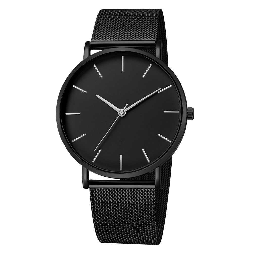 Relogio Jam Tangan Kasual Pria Milanese Stainless Steel - 3294 [Hitam]