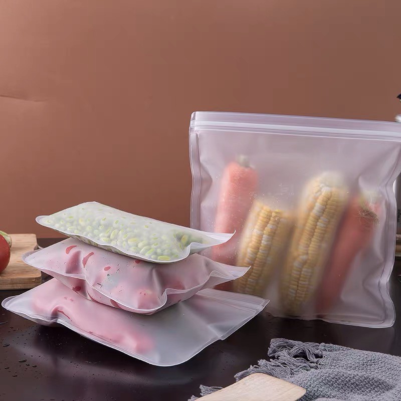 PLASTIK KULKAS PENYIMPANAN TEBAL ZIPLOCK BURAM REUSABLE SILICONE SILIKON POUCH BAG TAS MAKANAN VACUUM ZIPPER KEDAP UDARA Quality BAHAN EVA Menjaga Kualitas AIKO