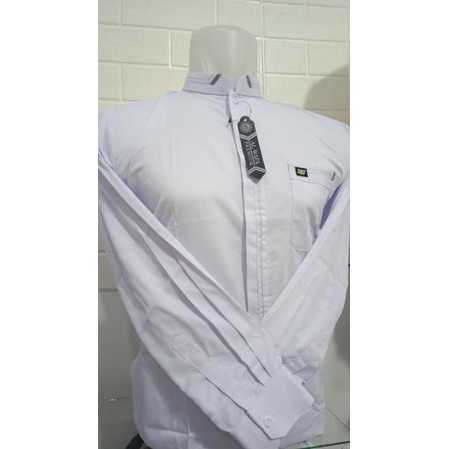 Baju Koko Al - Wafa Premium Putih Lengan panjang Menset