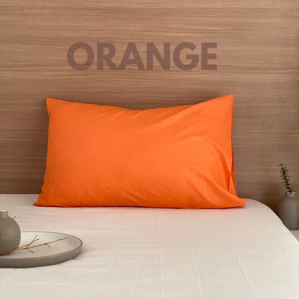 [Katun Lokal] Bahan Kain Sprei Polos ORANGE