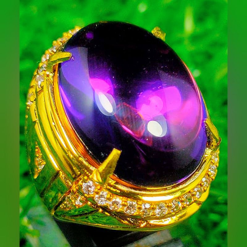 CINCIN BATU KECUBUNG WULUNG NATURAL BATU ASLI SIAP PAKAI