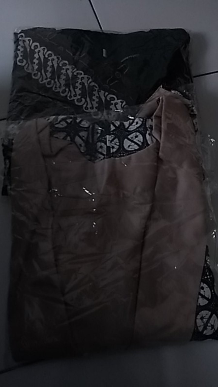 Ori Atasan Blus Batik Wanita Modern Halus Dolby Kombinasi Brokat Polos