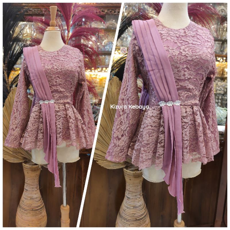 Baju Kebaya Wisuda/Kebaya Modern Atasan-Dusty