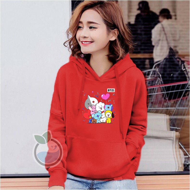 Sweater Hoodie Kartun Korea/Fit to XL/Besar