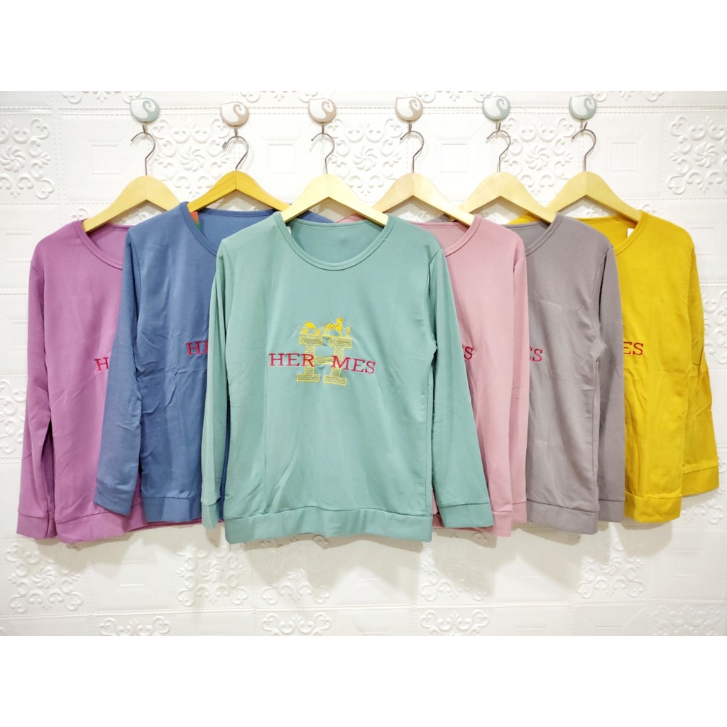 Kaos Wanita Lengan Panjang Jumbo Import Murah Kekinian
