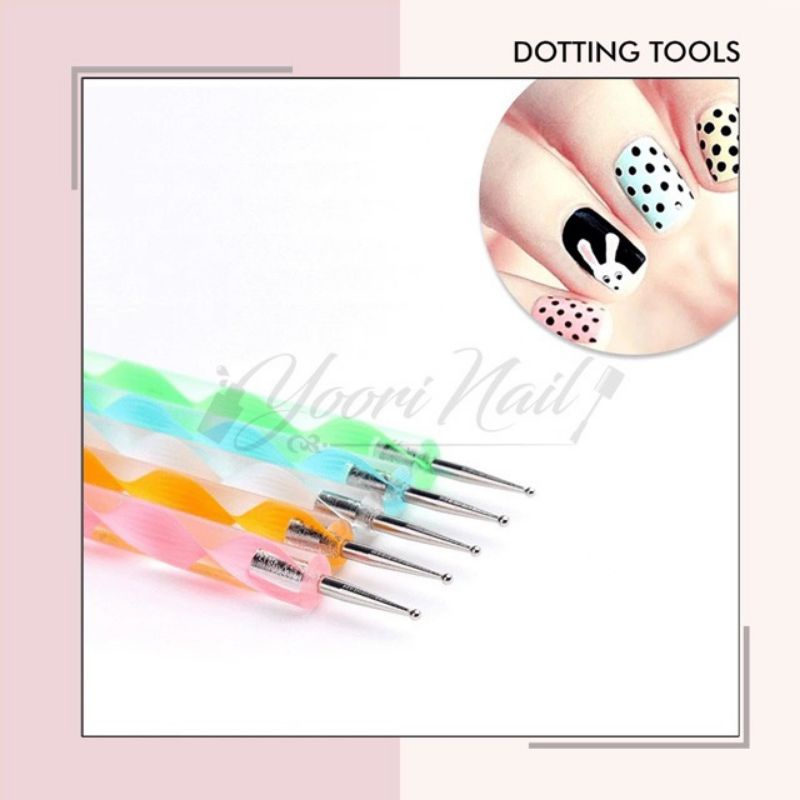 5pcs Dotting tools set nail art dotting tool dot pen brush nailart