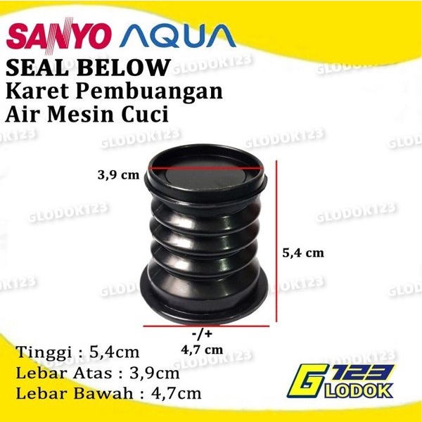 Karet Seal Below Klep Drain Sil Pembuangan Air Mesin Cuci SANYO AQUA