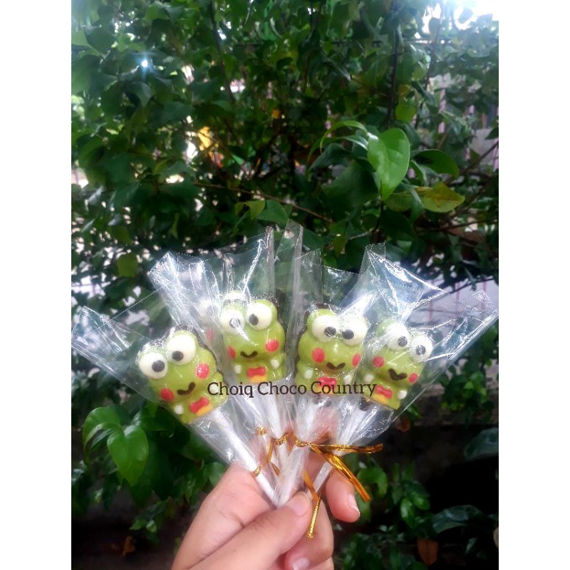 

Cokelat Karakter Keropi Cokelat Kodok / Cokelat Lolipop / Cokelat Stik Karakter Premium - Sophiee