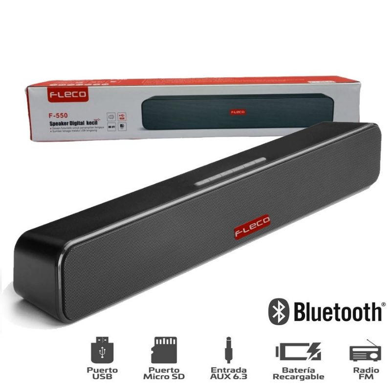 Soundbar Fleco F-550 USB /Speaker Aktif Laptop Komputer HP Super Bass /Speaker Digital