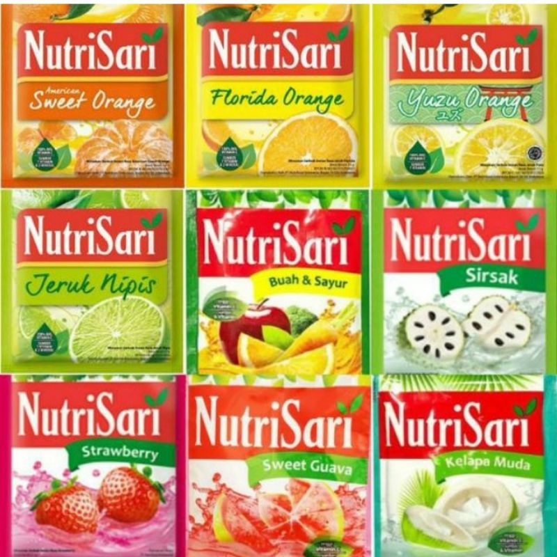 

Nutrisari serbuk 14gr aneka rasa