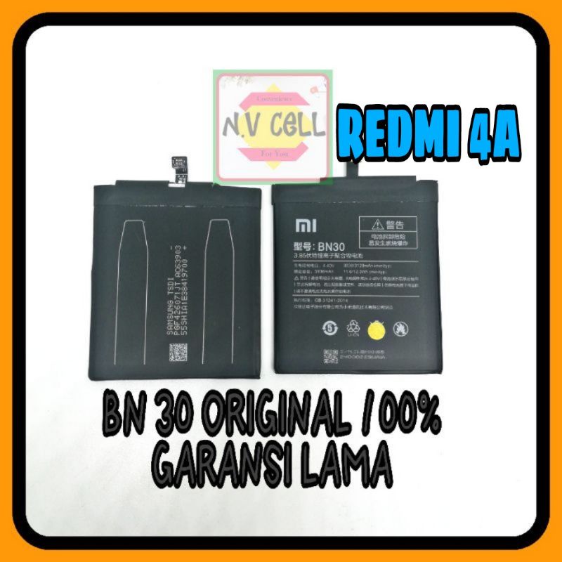 BATERAI BATRE XIAOMI REDMI 4A/BN30 ORI / BATERAI REDMI 4A / BATRE XIAOMI 4A/BATERAI BN 30 ORIGINAL
