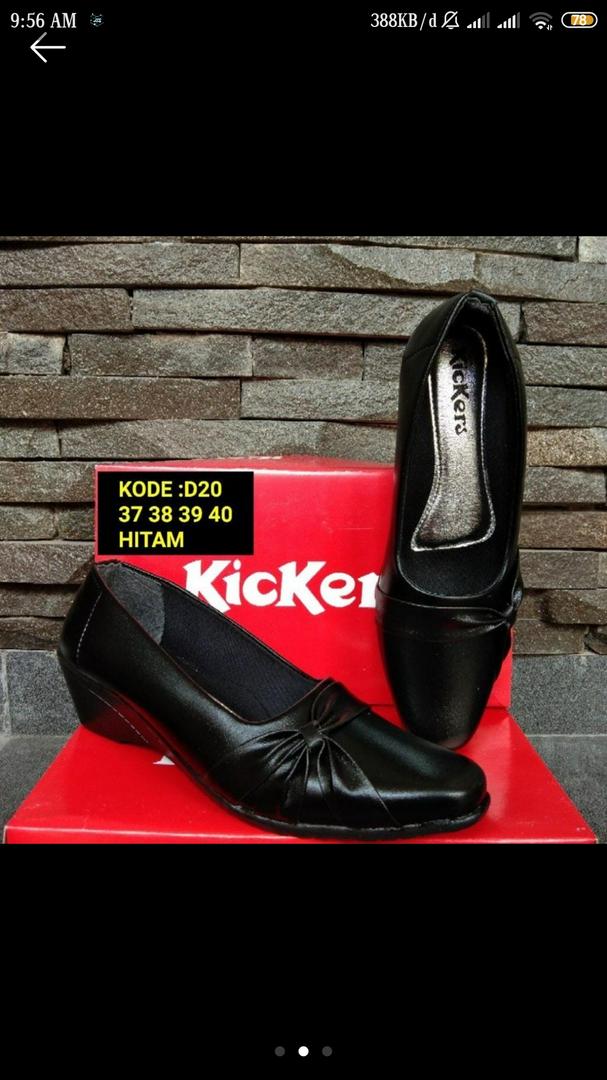 Sepatu Pantofel D20 3 Wanita Termurah Kantor Feminim Karir Hak Cewek Terlaris