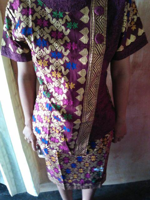 Sarimbit Couple Batik Rok N Blus Wanita Takashimaya Prodo Maroon