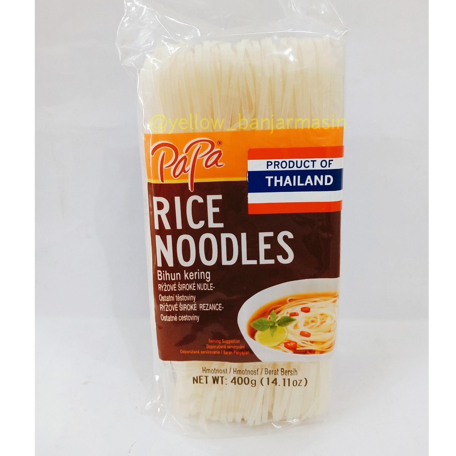 PAPA Rice Noodle 400gr / Kwetiau Beras Papa Thailand Kwetiaw