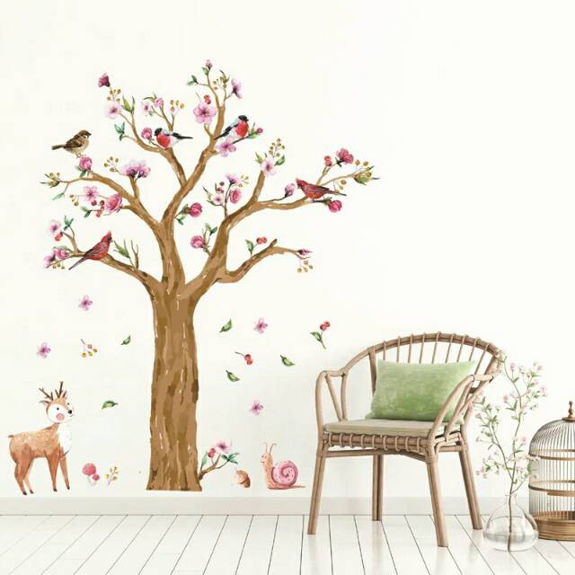 AURA - Wall Sticker Ukuran Besar - Wallstiker - Stiker Dinding - Wall Sticker Pohon Rusa