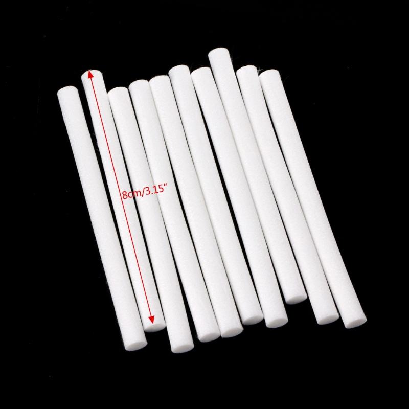 Sun 10Pcs Stik Spons Filter Katun 80mm Pengganti Untuk Humidifier / Diffuser Aroma Terapi