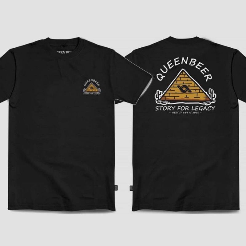 QUEEN BEER KAOS BAJU T SHIRT EGYPTIAN PIRAMID ILUMINATI DISTRO QUEENBEER PRIA WANITA