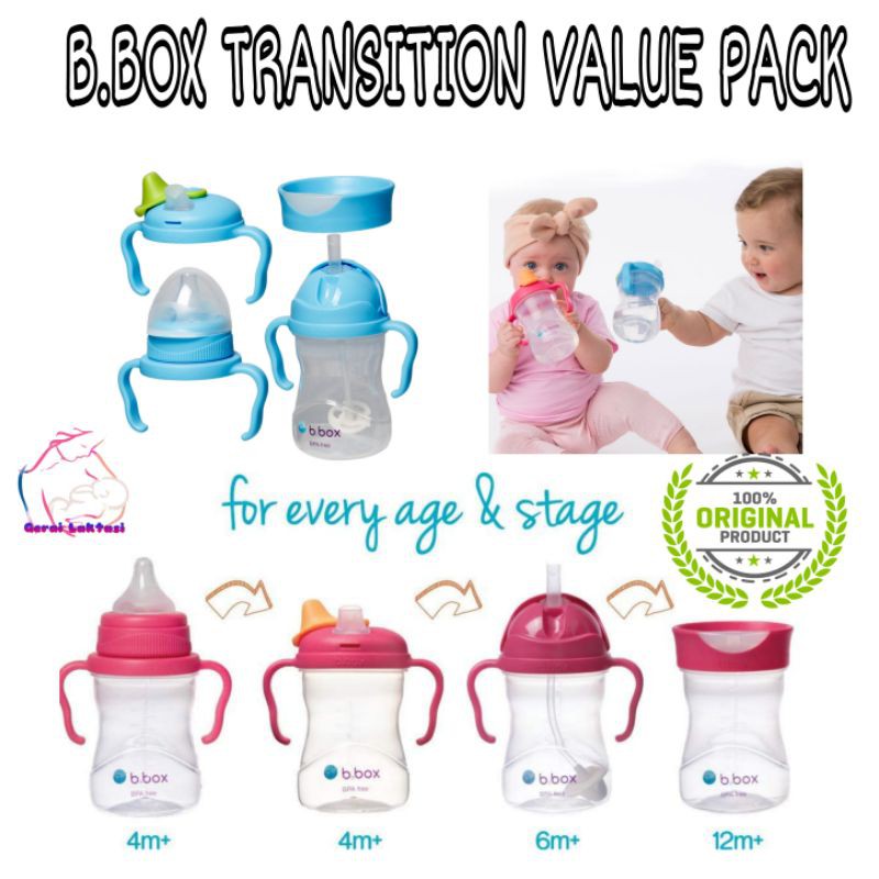 B.BOX TRANSITION VALUE PACK - BBOX TRAINING CUP SIPPY CUP STRAW CUP