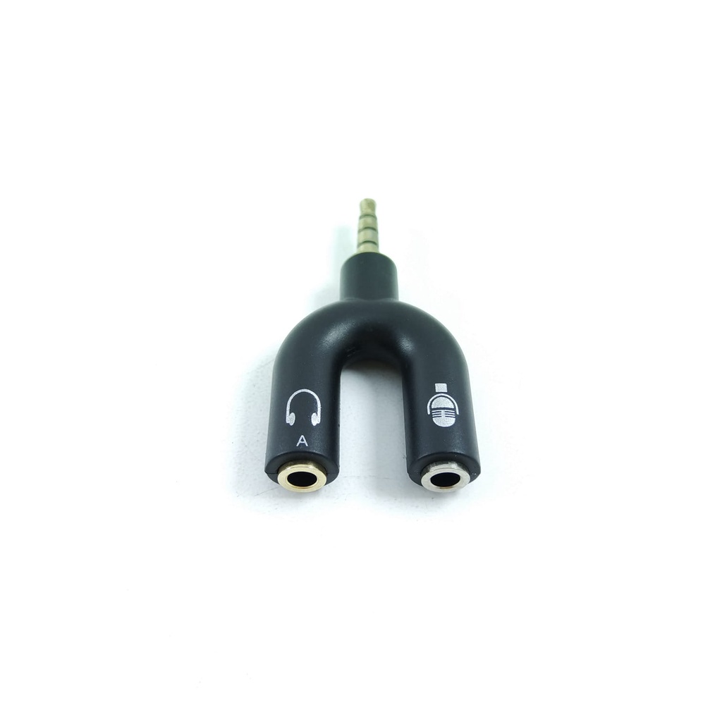 Splitter Audio Mic Jack 3.5mm Headphone Mic ke Hp