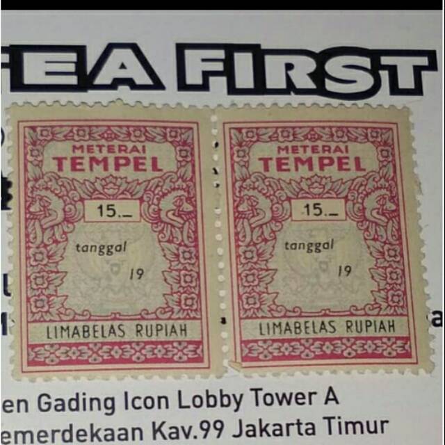 MATERAI 15 RUPIAH TAHUN 1950-1959 BARU