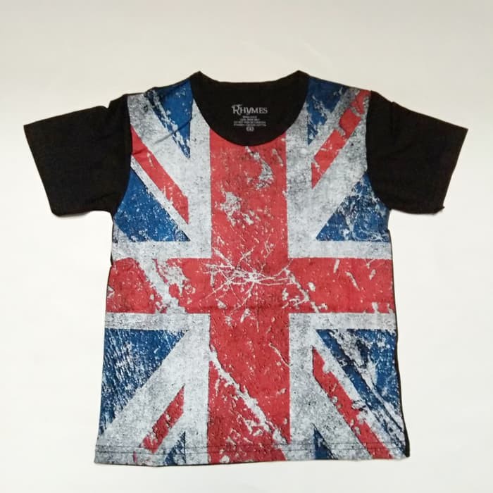 Baju Kaos Anak New England Bendera Import Premium Quality Cowok