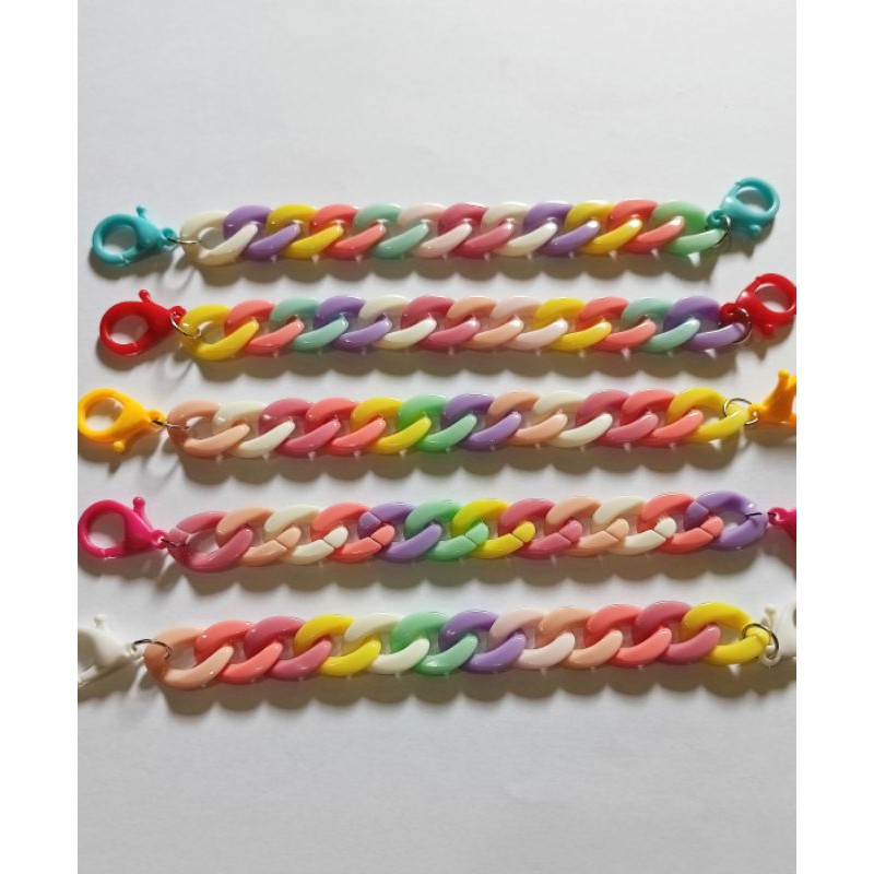 Konektor masker rantai plastik warna