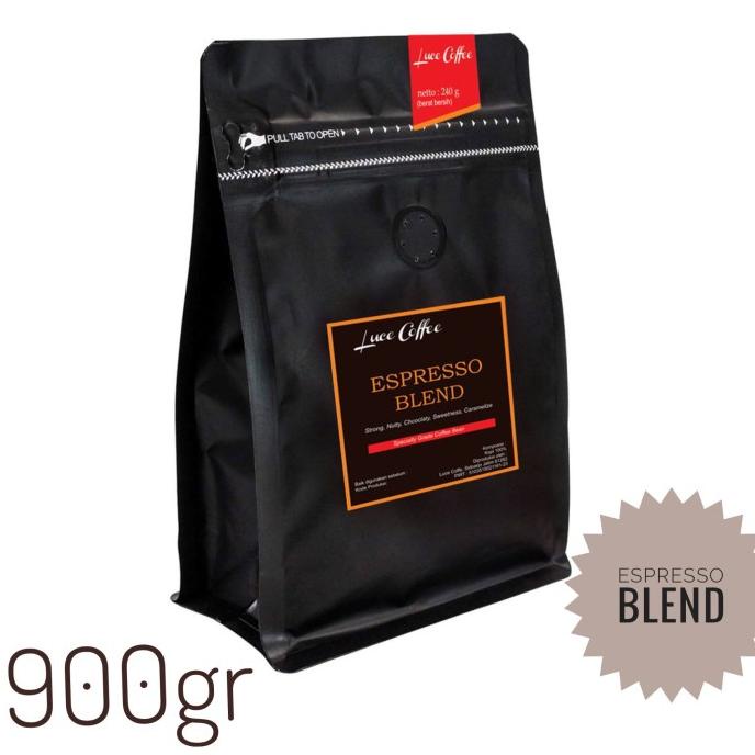 

[ COD ] Kopi Espresso Blend Robusta Arabica 900gr- Biji atau Bubuk Luce Coffee CUCI GUDANG Kode 671